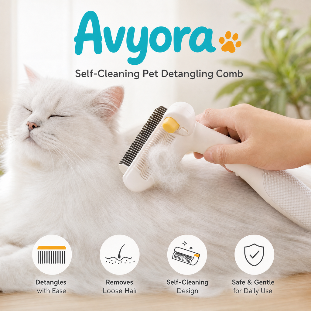 AVYORA Floating Stainless Steel Grooming Brush
